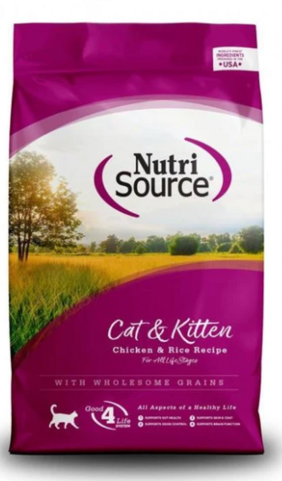 NutriSource CAT & KITTEN CHICKEN & RICE FORMULA 12 Libras