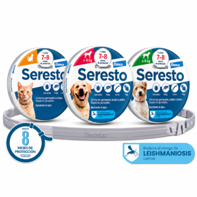 Collar Antiparasitario Seresto 38 cms para perros pequeños y gatos