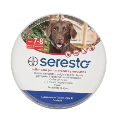 Collar Antiparasitario Seresto 70 cms  para perros grandes y medianos